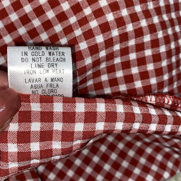 P Cill red & white checkered button down shirt size medium - Picture 8 of 8